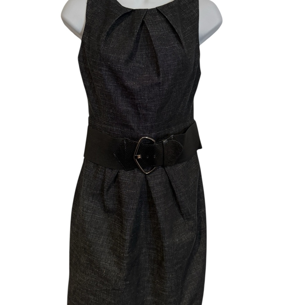 A. Byer Black Textured Midi Dress